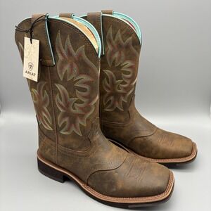 Ariat Women's Boots Size 8 Delilah Toasted Brown Wide Square Toe NWOB